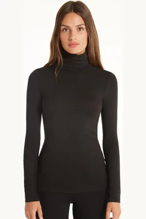 Tezenis Maglia Collo Alto Maniche Lunghe in Viscosa Donna
