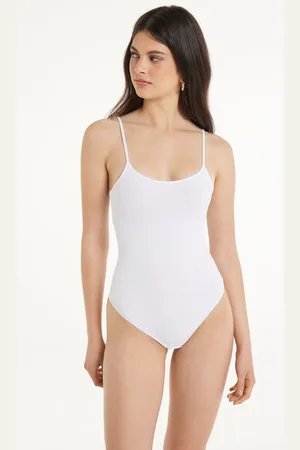 Tezenis Body Spalline Sottili in Cotone a Costine Donna