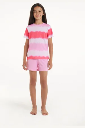 Tezenis Pigiama Corto Mezza Manica Cotone Tye&Dye Bimba Bambina