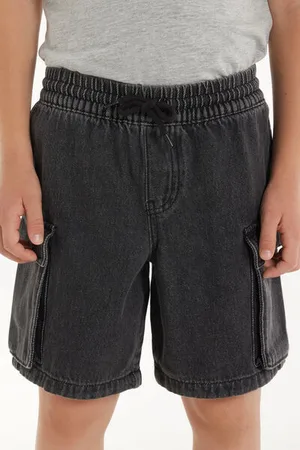 Tezenis Bermuda Cargo in Denim con Coulisse Bimbo Bambino