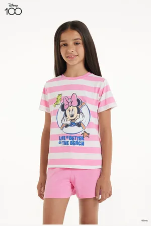 Tezenis Pigiama Corto in Cotone Spampa Disney Minnie Bambina