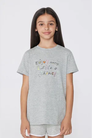 Tezenis T-Shirt Girocollo in Cotone con Stampa Bambina