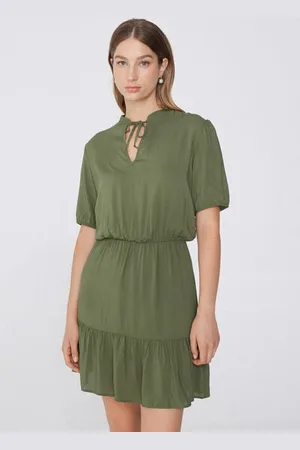 Tezenis Vestito Corto Mezza Manica con Balza Donna