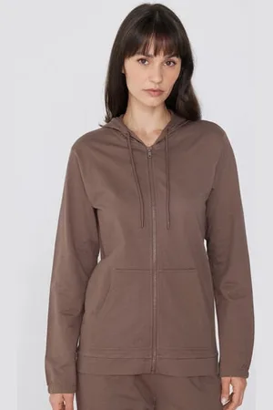 Tezenis Felpa Leggera Cappuccio con Zip e Coulisse Donna