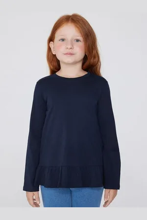 Tezenis Maglia Manica Lunga Cotone con Volant Bambina
