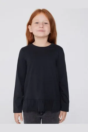 Tezenis Maglia Manica Lunga Cotone con Volant Bambina