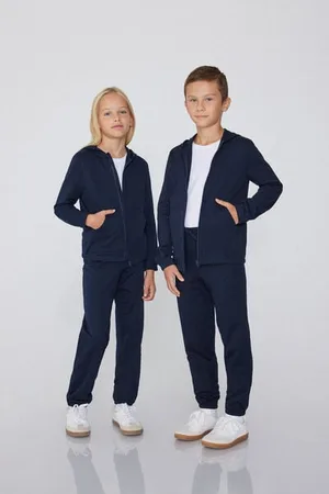 Tezenis Felpa Bimbi Cotone con Cappuccio e Zip Unisex Unisex
