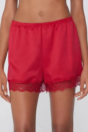 Tezenis Pantaloncino Corto in Raso e Pizzo Donna