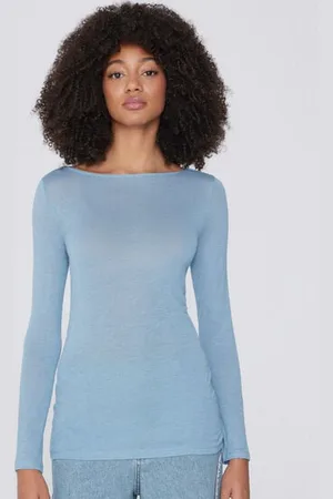 Tezenis Maglia con Scollo a Barchetta in Viscosa e Lana Merino Donna