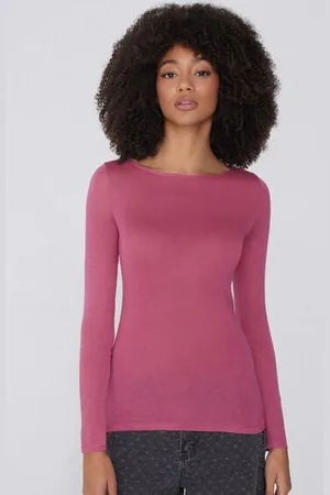 Tezenis Maglia con Scollo a Barchetta in Viscosa e Lana Merino Donna