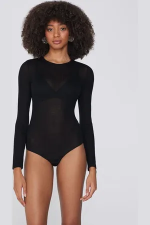 Tezenis Body Manica Lunga Girocollo Costine Donna