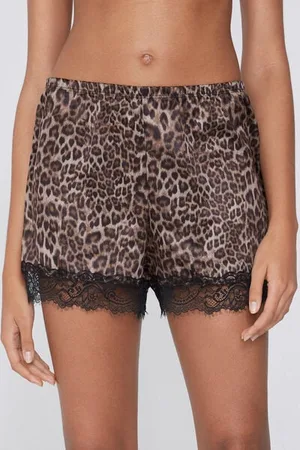 Tezenis Pantaloncino Corto in Raso Stampato e Pizzo Donna