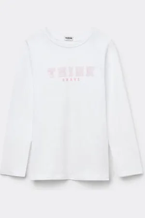 Tezenis Maglia Manica Lunga Cotone con Stampa Bimba Bambina