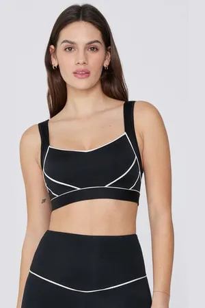 Tezenis Top Corto Sportivo Microfibra Piping Donna