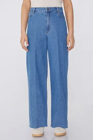 Tezenis Pantaloni Lunghi in Denim Vita Alta Palazzo Donna