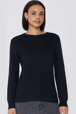 Tezenis Maglioncino Manica Lunga Girocollo Basic in Cotone Calato Donna