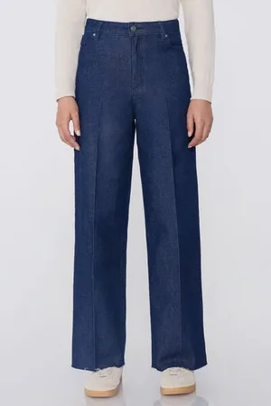 Tezenis Pantaloni Lunghi in Denim Vita Alta Palazzo Donna