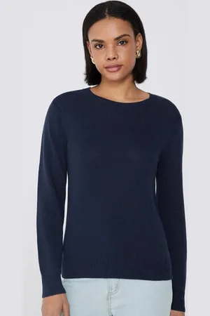 Tezenis Maglioncino Manica Lunga Girocollo Basic in Cotone Calato Donna