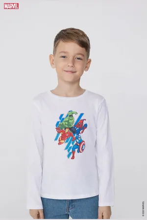 Tezenis Maglia Cotone Manica Lunga Avengers Bambino