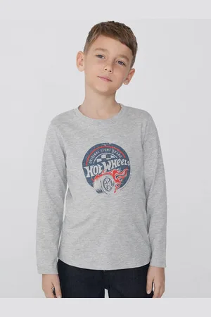 Tezenis Maglia Manica Lunga Cotone con Stampa Hot Wheels Bimbo Bambino