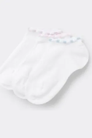 Tezenis 3 Paia Pedulini con Cappetta Cotone Fantasia Bimba Bambina