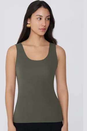 Tezenis Canotta in Cotone Organico Taglio Vivo Donna