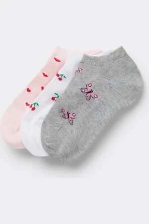 Tezenis 3 Paia Pedulini in Cotone Fantasia Bimba Bambina