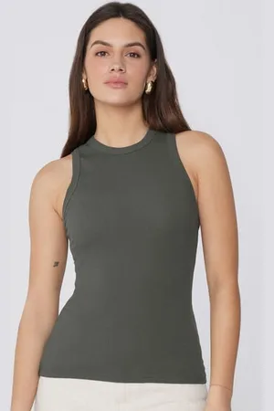 Tezenis Canotta Spalla Vogatore Cotone a Costine Donna