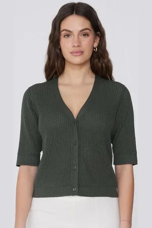 Tezenis Cardigan Mezza Manica Costine Traforato Donna