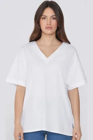Tezenis T-Shirt Scollo a V in 100% Cotone Donna