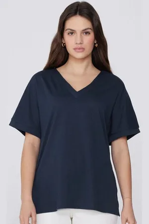 Tezenis T-Shirt Scollo a V in 100% Cotone Donna