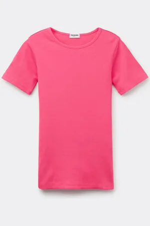 Tezenis T-Shirt Girocollo Cotone a Costine Bimba Bambina