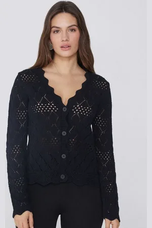 Tezenis Cardigan Manica Lunga Traforato Crochet Donna