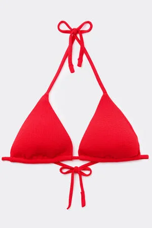 Tezenis Bikini Triangolo Imbottito Estraibile Classic Rib Riciclato Donna