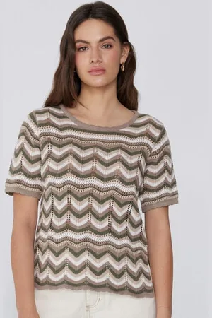 Tezenis Maglia Mezza Manica Crochet 100% Cotone Donna