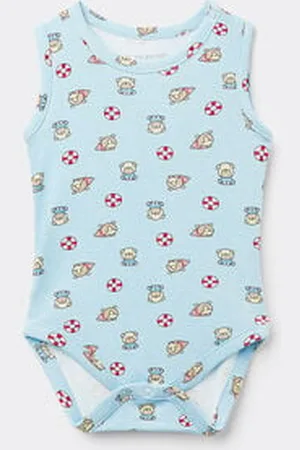 Tezenis Body Bebè Spalla Larga in 100% Cotone Stampato