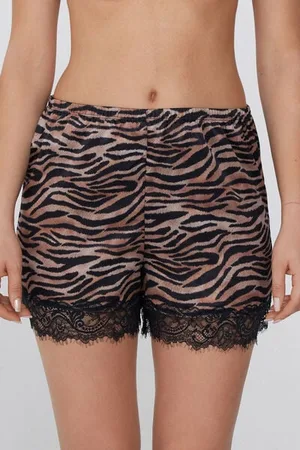 Tezenis Pantaloncino Corto in Raso Stampato e Pizzo Donna
