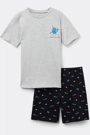 Tezenis Pigiama Corto in Cotone Bimbo con Stampa Squali Bambino