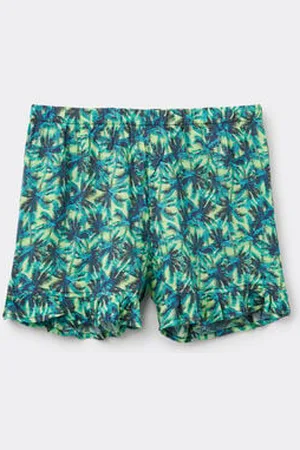 Tezenis Short in Tela di Viscosa con Balza Bambina