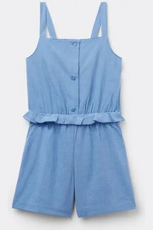Tezenis Tutina Corta con Bottoni in 100% Cotone Super Leggero Bambina