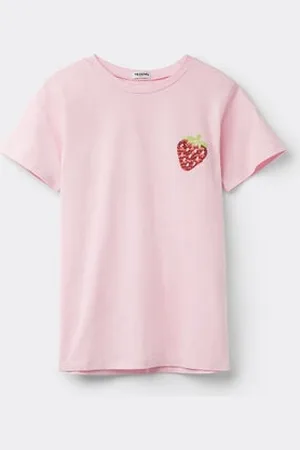 Tezenis T-Shirt Cotone Girocollo con Paillettes Bimba Bambina