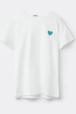 Tezenis T-Shirt Cotone Girocollo con Ricamo Bimba Bambina