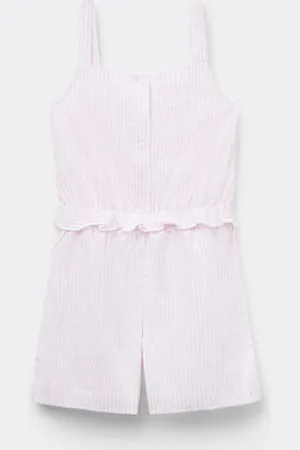 Tezenis Tutina Corta con Bottoni in 100% Cotone Super Leggero Bambina
