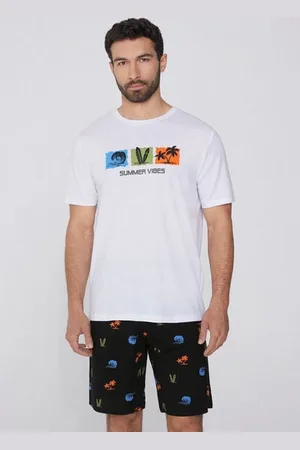 Tezenis Pigiama Corto in Cotone con Stampa "Summer Vibes" Uomo