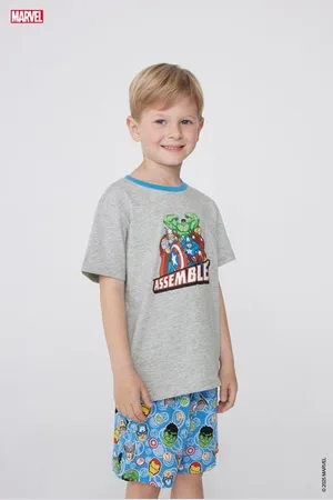 Tezenis Pigiama Corto in Cotone Bimbo Marvel Avengers Bambino
