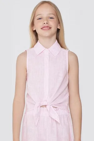 Tezenis Camicia Senza Maniche in 100% Cotone Super Leggero Bambina
