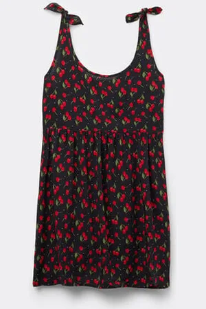 Tezenis Vestito Corto con Nodi Tela Viscosa Donna