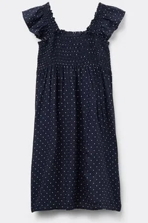 Tezenis Vestito Spalla Larga in Tela Viscosa Punto Smock Bambina