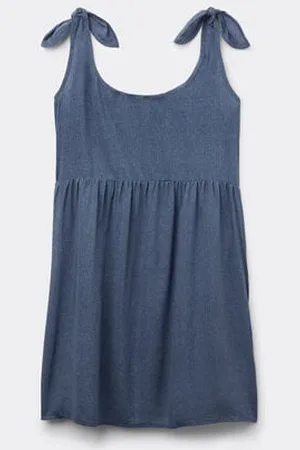 Tezenis Vestito Corto con Nodi Tela Viscosa Donna