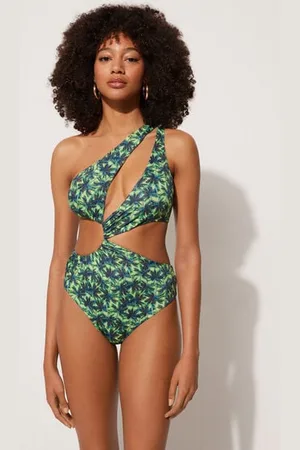 Tezenis Costume Intero Cut-Out Tropic Island Donna